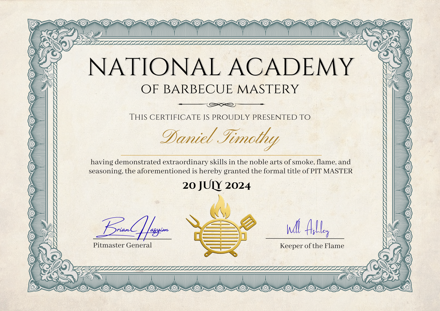 BBQ Pitmaster Award