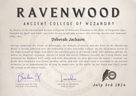 Diploma - Ancient College of Wizardry